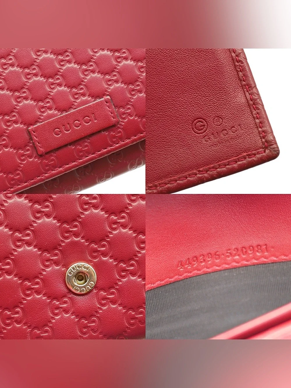 🍓GUCCI GG Guccissima Leather Wallet
